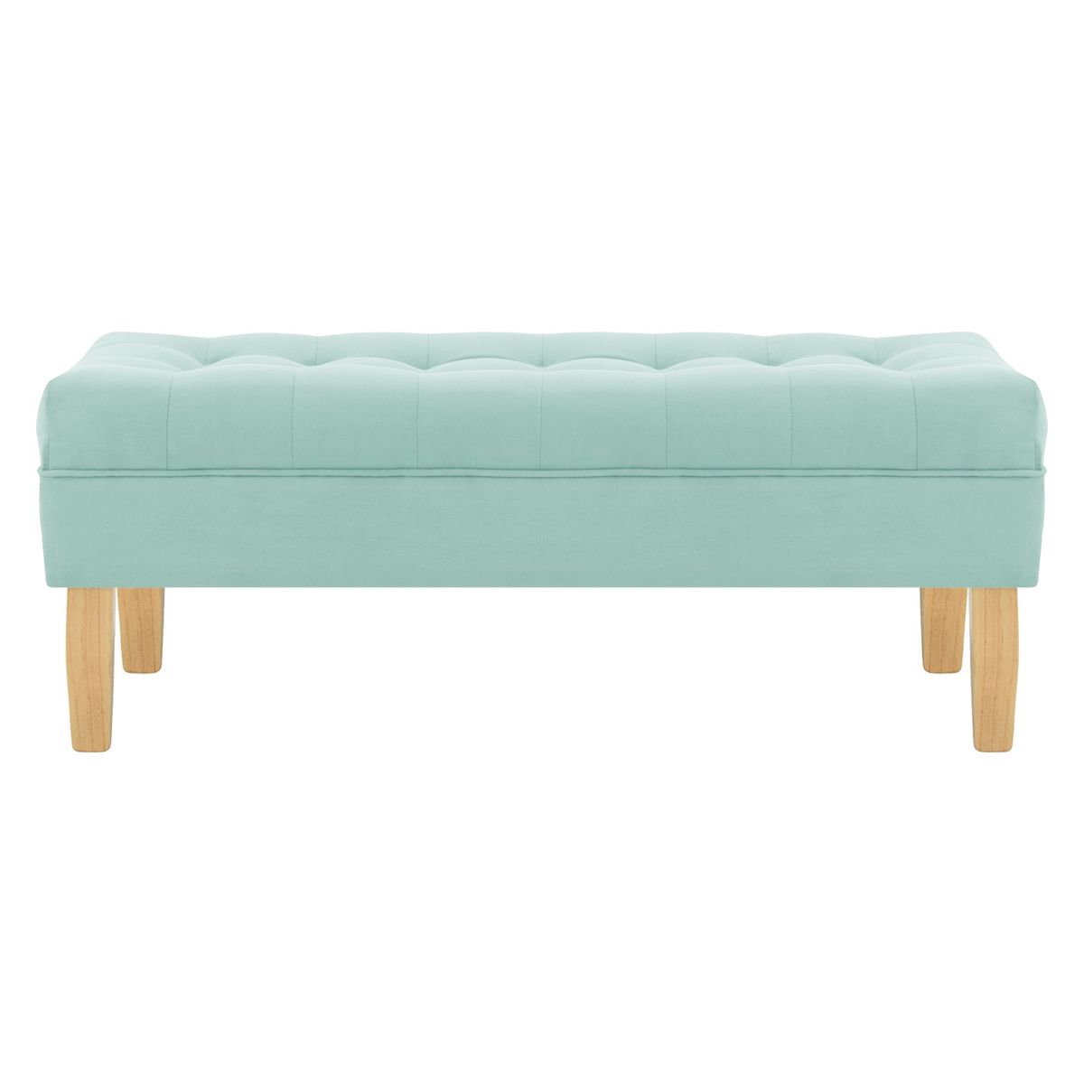 BODEVIR - Banqueta Wood 2C Felpa 05 Verde Agua