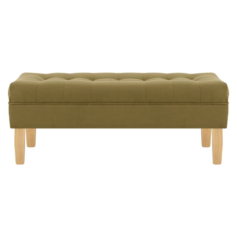 BODEVIR - Banqueta Wood 2C Felpa 05 Verde Musgo