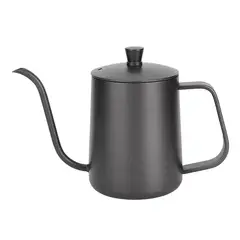 GENERICO - Tetera de cuello de cisne negra 350 ml para café o té