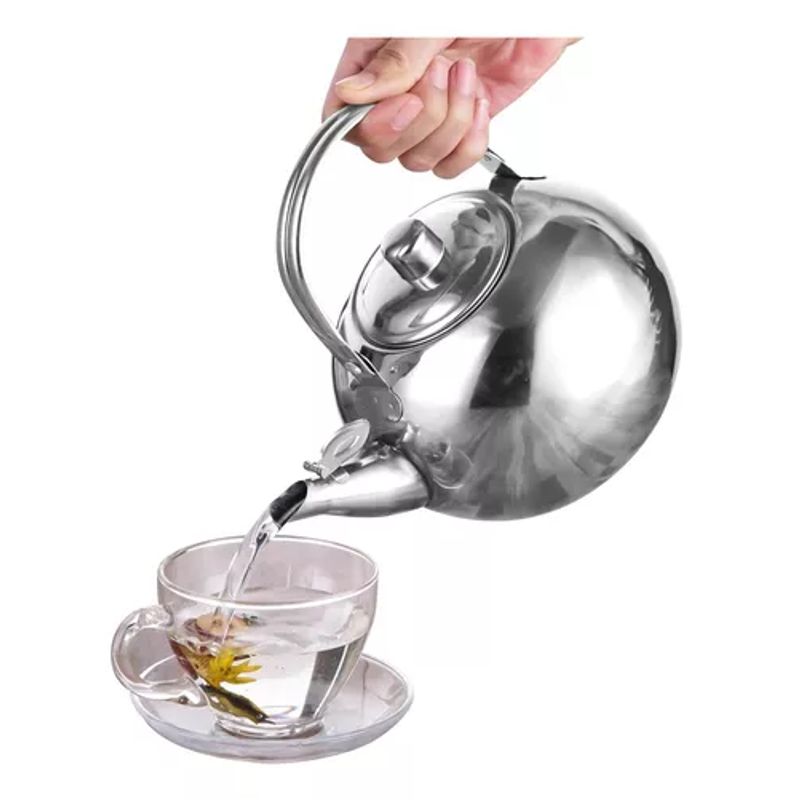 GENERICO - Chef Choice tetera de acero inoxidable de 900 ml con infusor