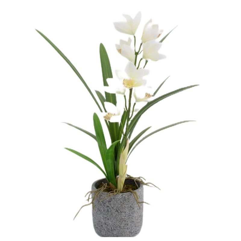 VADELL - ORQUIDEA SILVESTRE BLANCO EN MACETERO 56CM