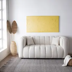 GENERICO - Sofa Luna 2 Cuerpos 180x83 Blanco Boucle