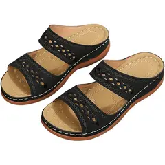 TIOZONEY - Sandalia Mujer -Negro.