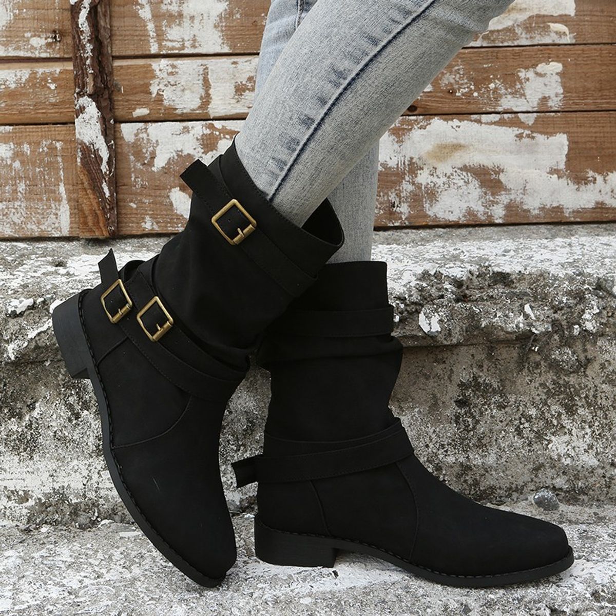 TIOZONEY - Botas casual para mujer.