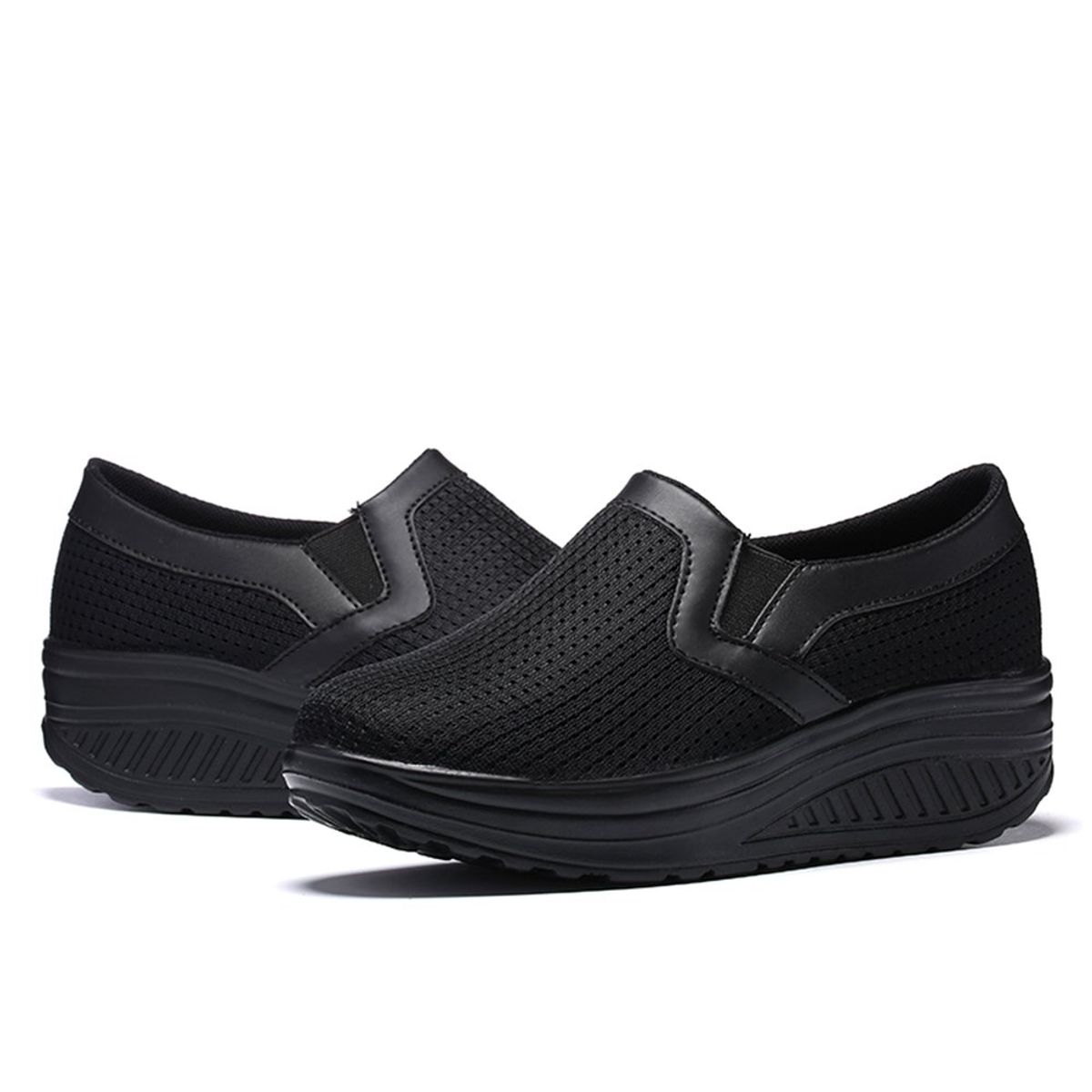TIOZONEY - Zapatillas casuales para Mujer - Negro.