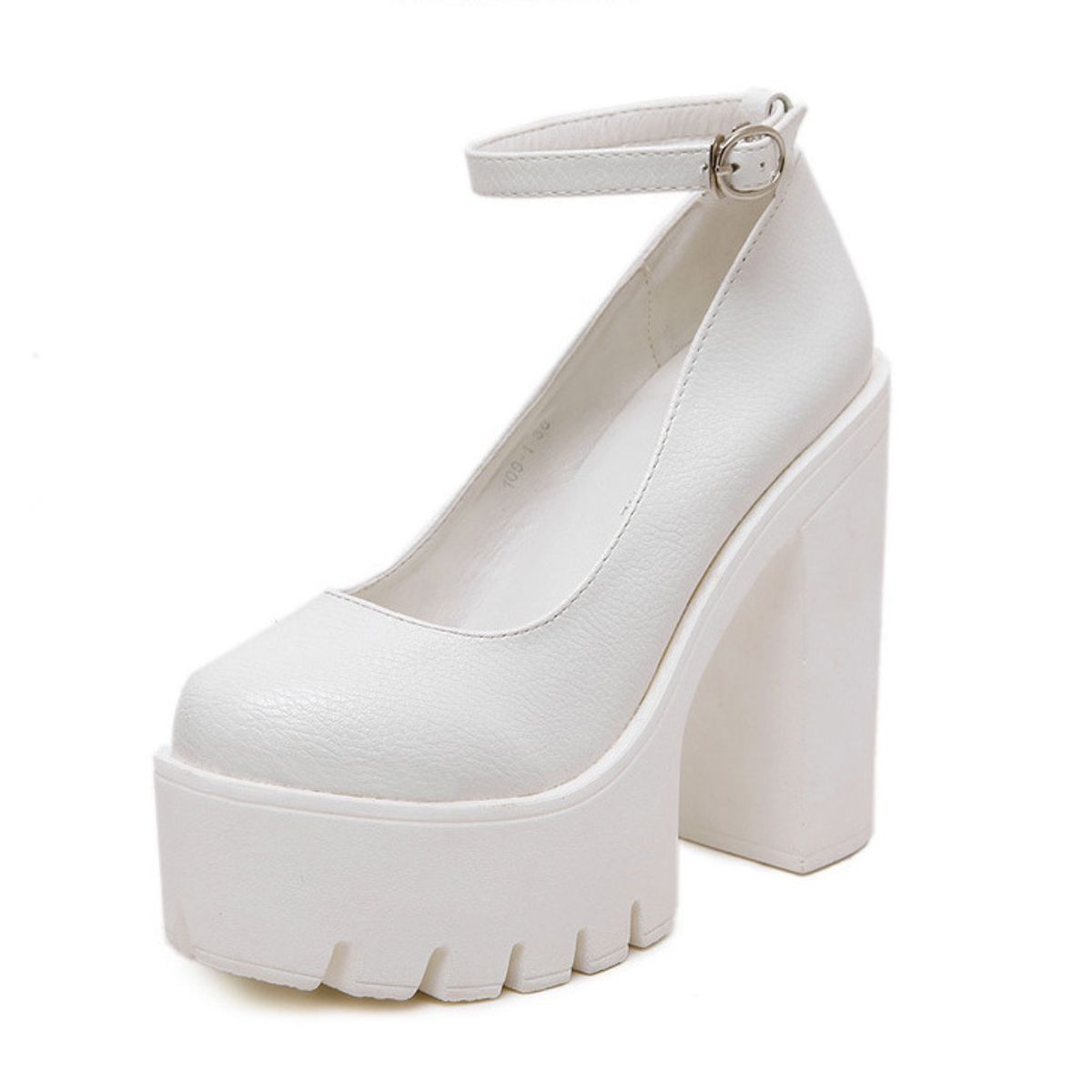 TIOZONEY - Zapatos de tacón blancos para mujer
