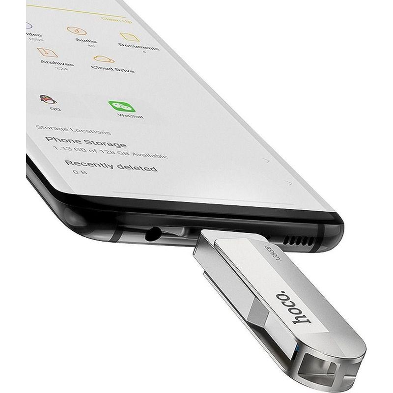 HOCO - Pendrive Hoco UD10 USB-C TO USB 3.0 Flash Drive 32 GB Metal Grey