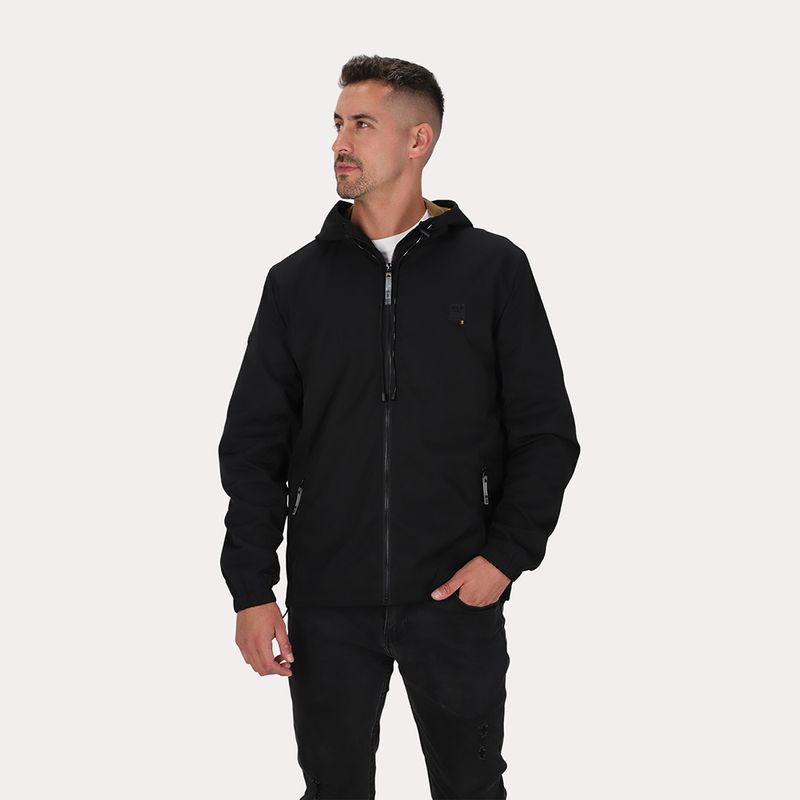 GANGSTER - Cortaviento Reversible Gale Negro Gangster