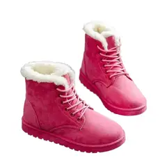 TIOZONEY - Botas de nieve cortas de felpa para mujer.