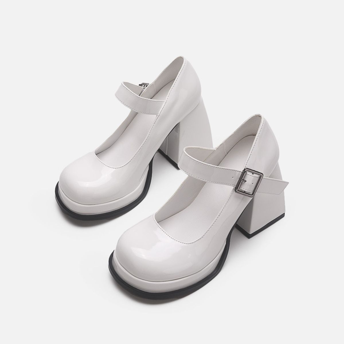 TIOZONEY - Zapatos de tacón grueso para mujer