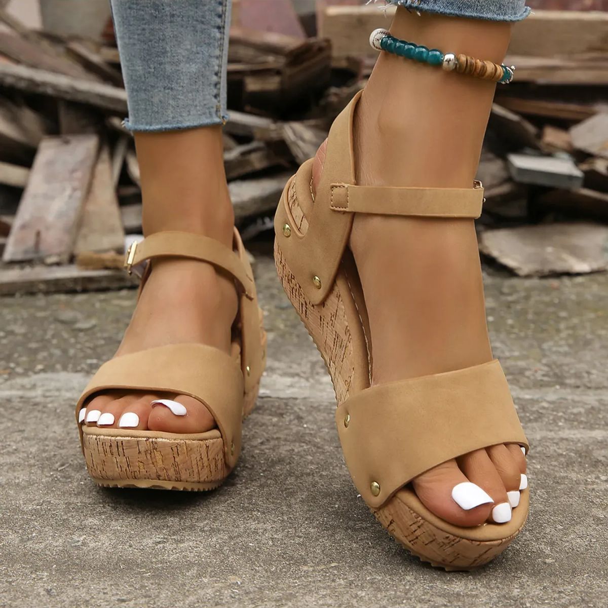 TIOZONEY - Sandalias de verano para mujer