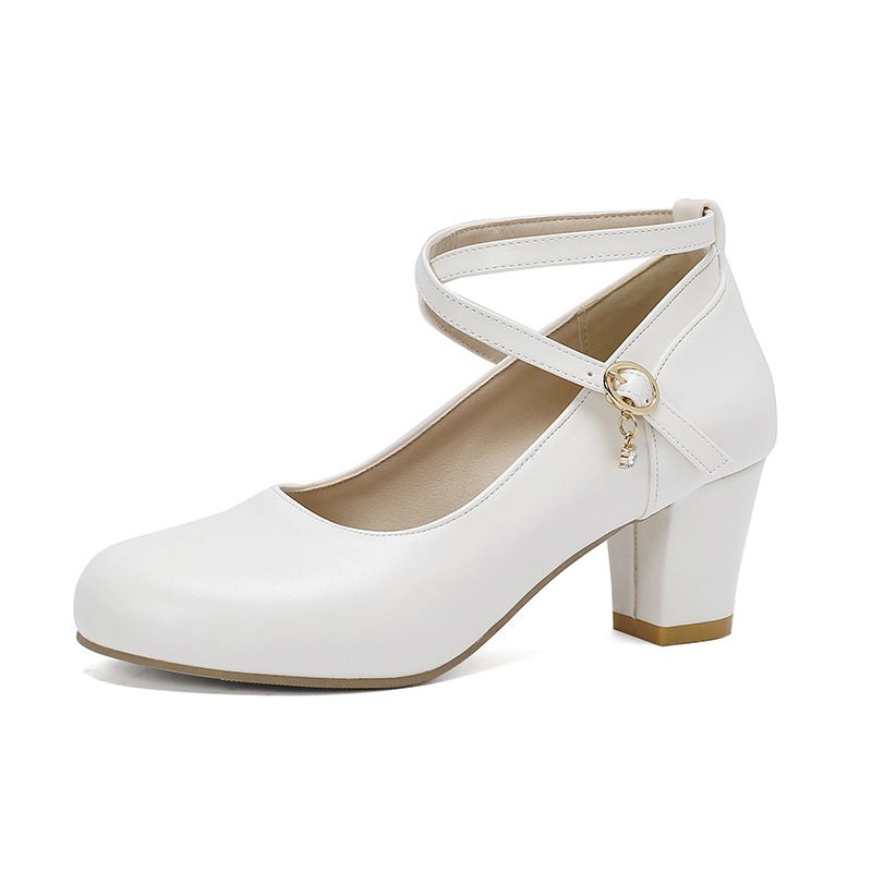 TIOZONEY - Zapatos de tacón grueso para mujer