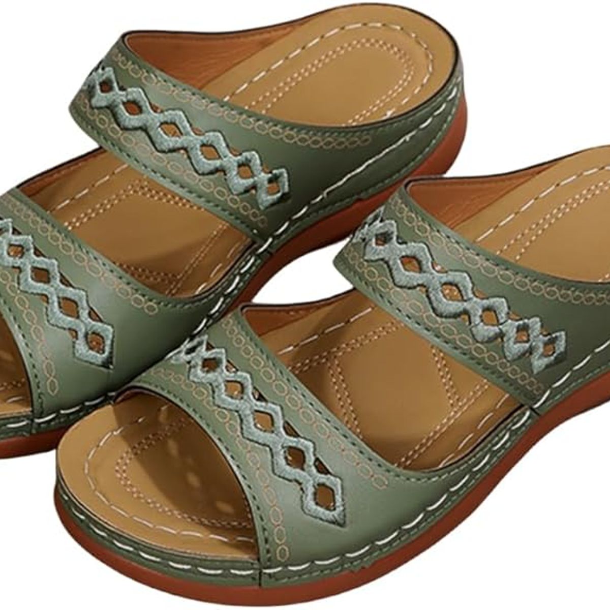 TIOZONEY - Sandalia Mujer -Verde