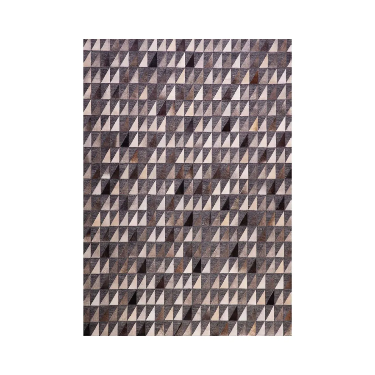 DIB - Alfombra Natural Leather Design 160X230 Café/Gris