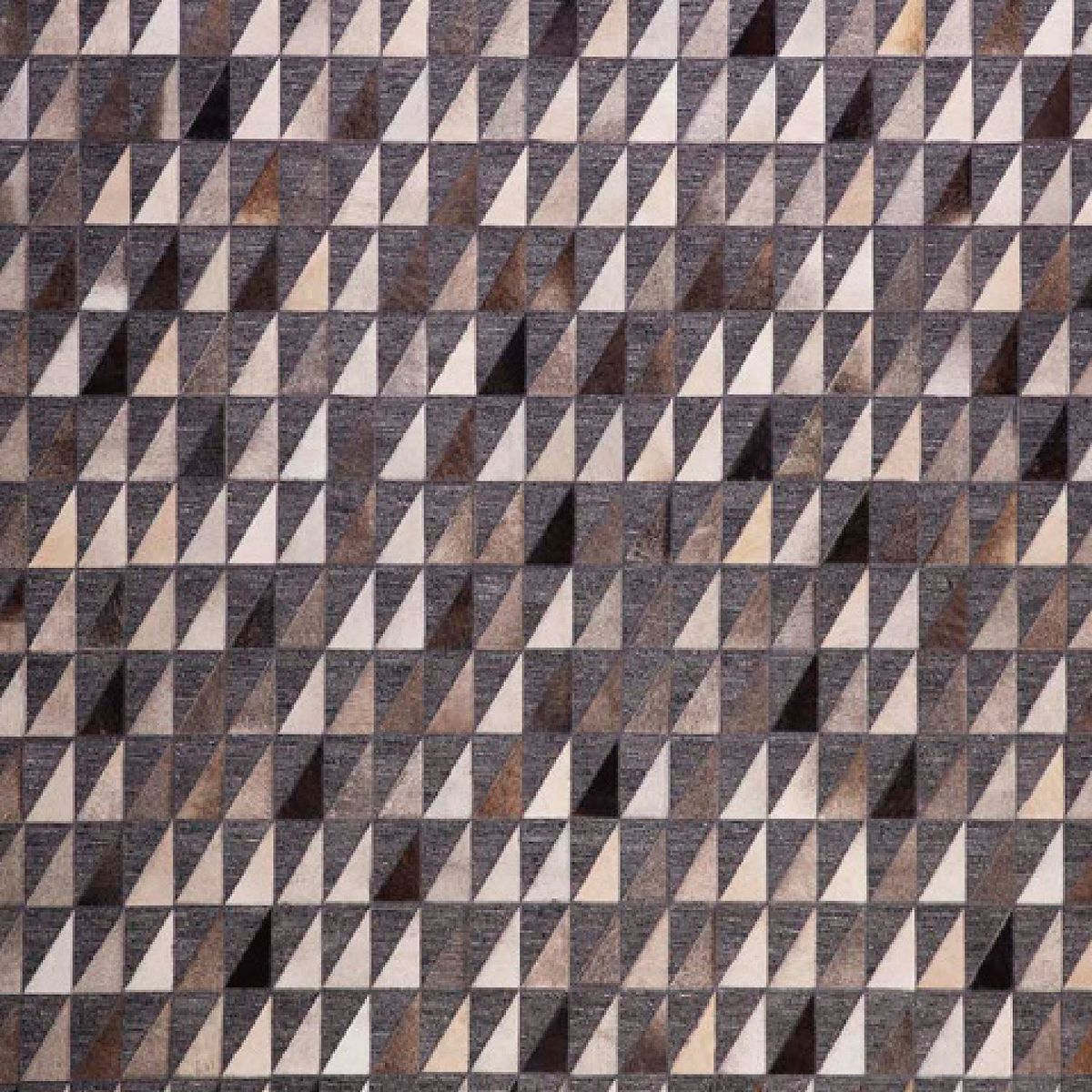 DIB - Alfombra Natural Leather Design 160X230 Café/Gris