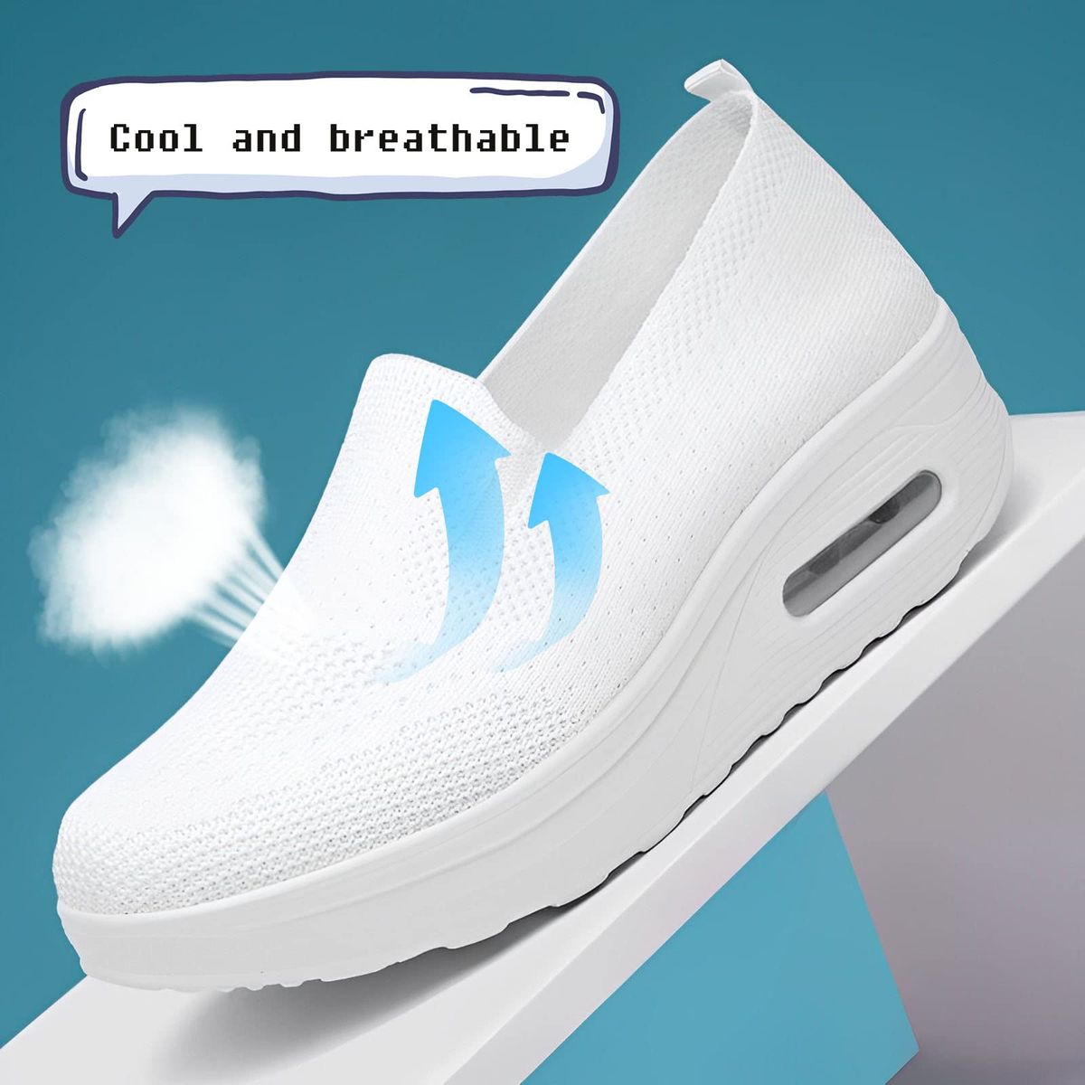 TIOZONEY - Zapatillas casuales para Mujer - Blanco