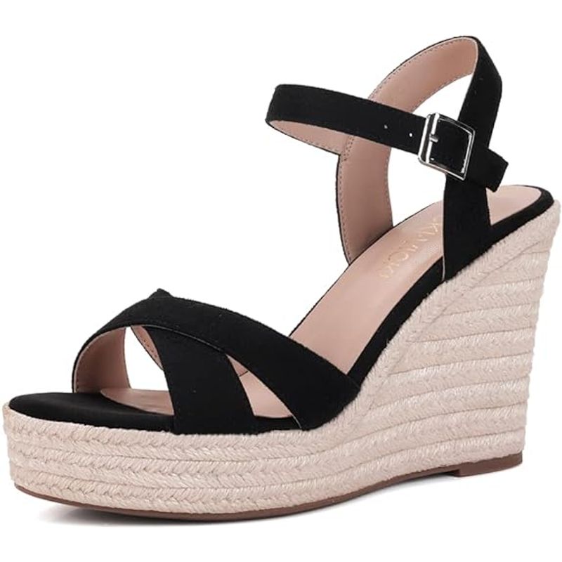 TIOZONEY - Sandalia Mujer -Negro.