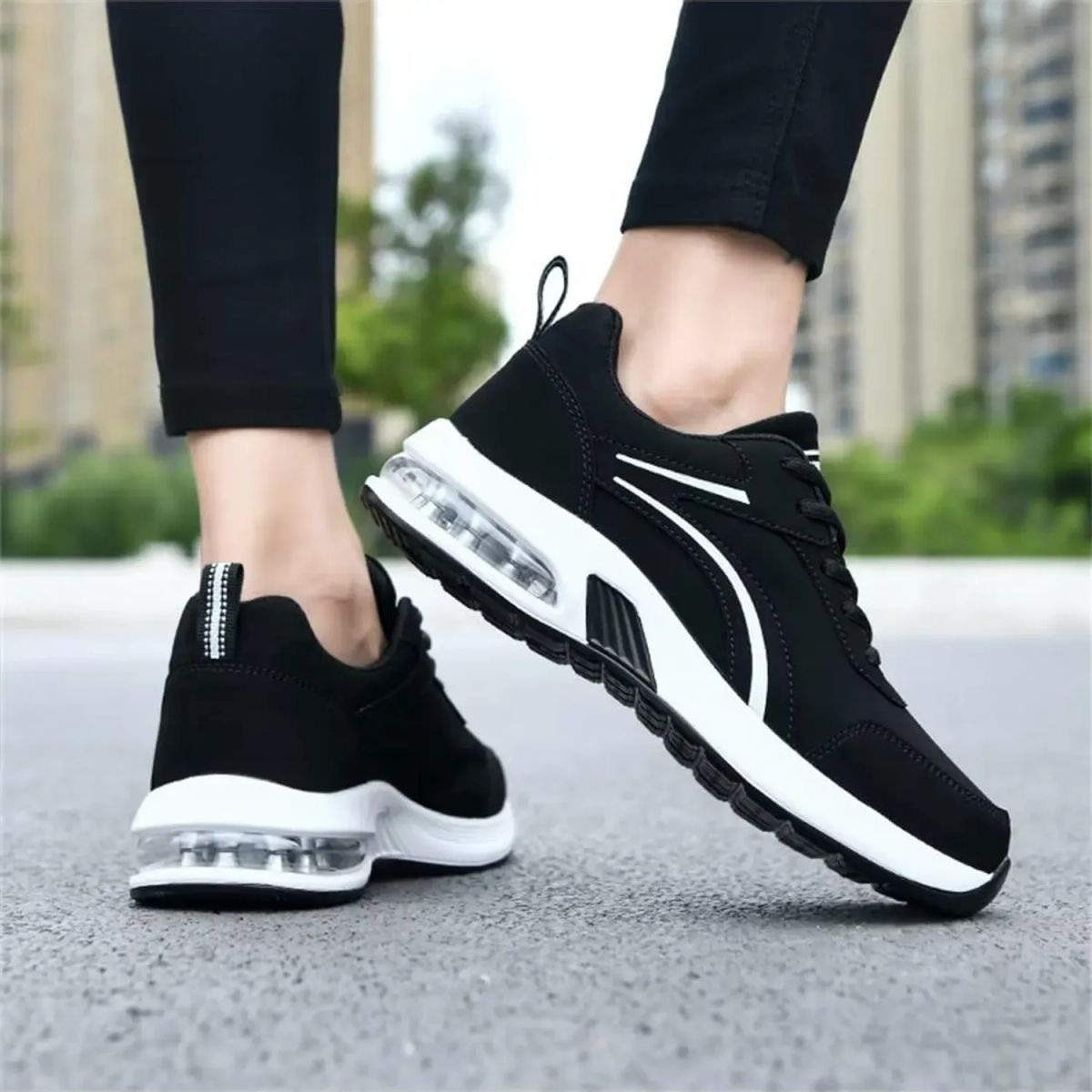 TIOZONEY - Zapatillas casuales para Mujer - Negro.