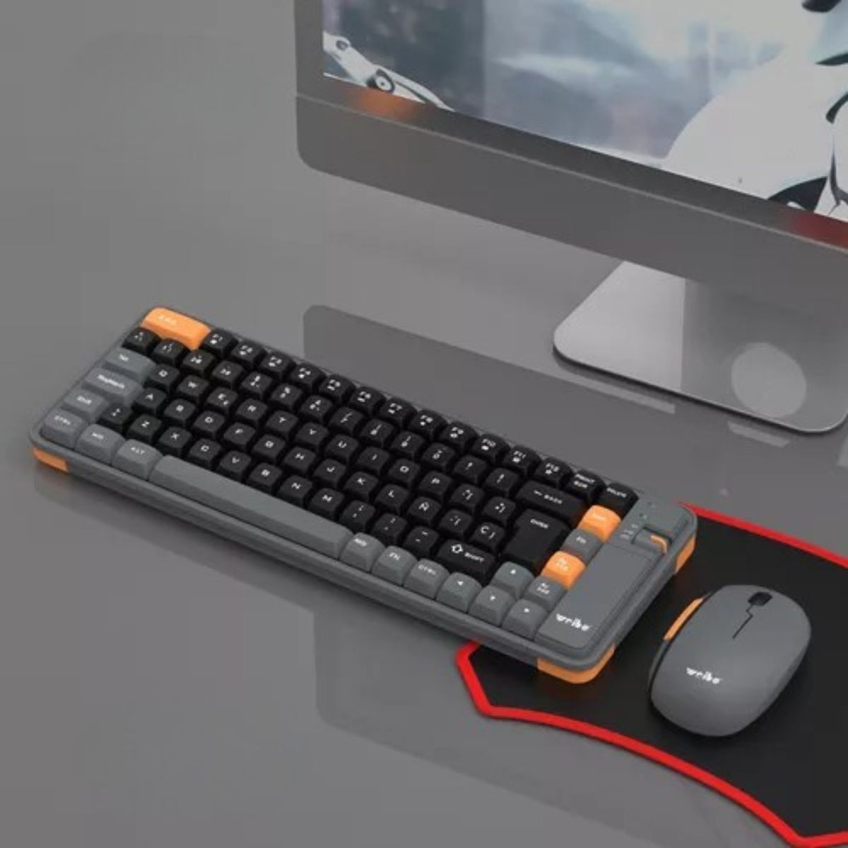 ANGELES DEL HOGAR - KIT DE TECLADO Y MOUSE BLUETOOTH CABLE USB MK-215