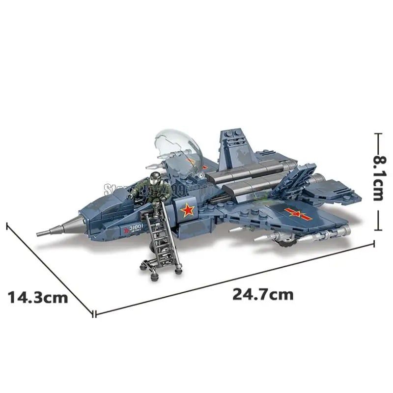 GENERICO - Avión Chino Shenyang J-31 386pcs bloques De Construcción