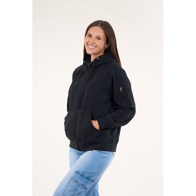 Imagen 2 del producto Poleron franela full zipper procesado Negro VW7715