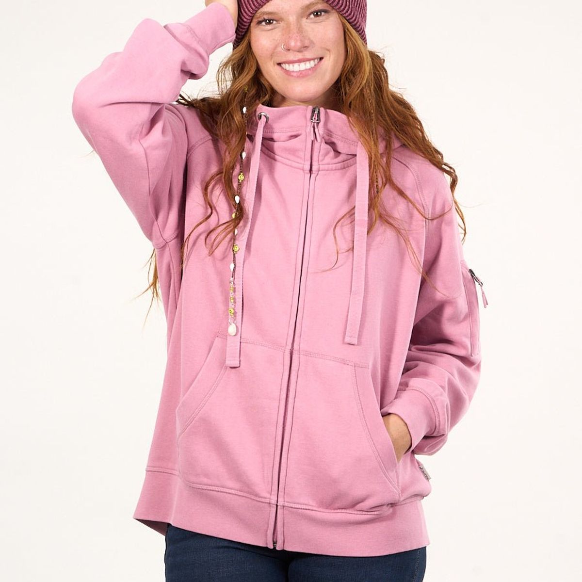 POLEMIC - Poleron franela full zipper procesado Rosa VW7715 Polemic