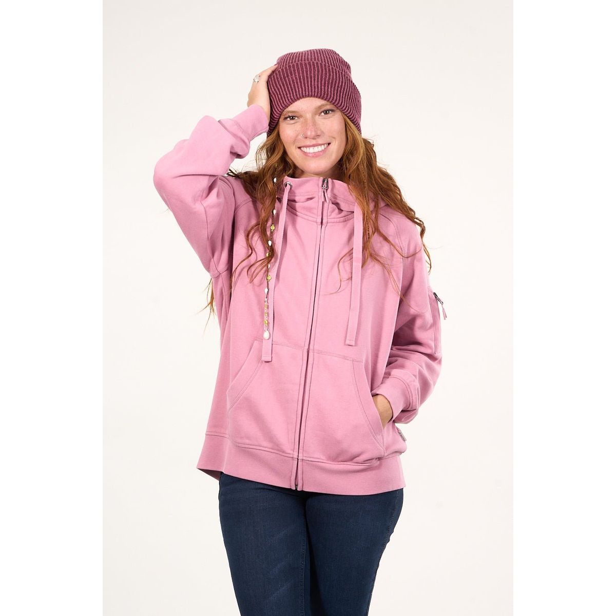 POLEMIC - Poleron franela full zipper procesado Rosa VW7715 Polemic