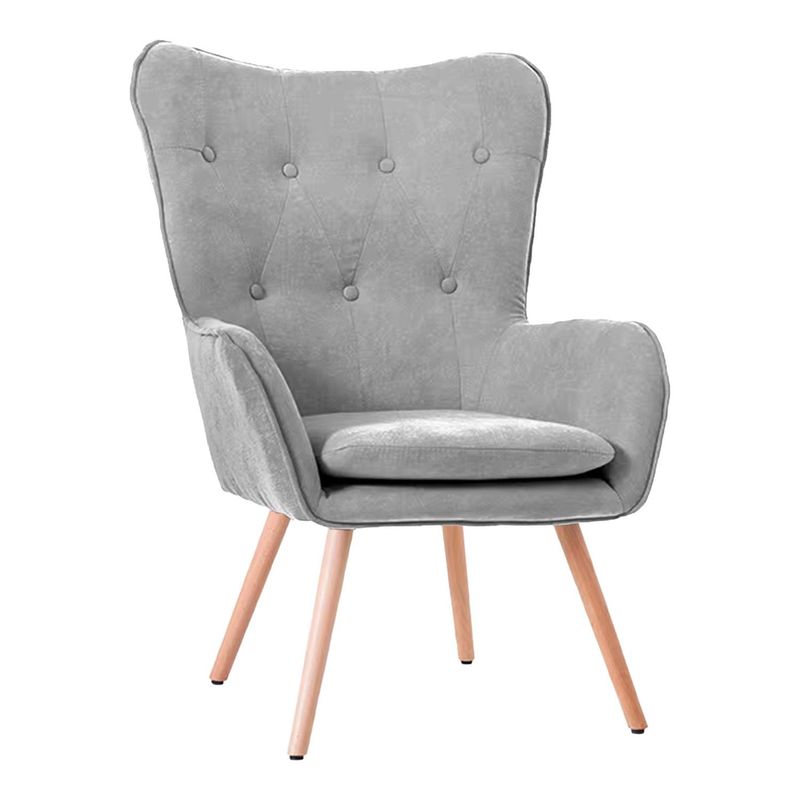GLOBAL LATIN GROUP - Sillón Poltrona Decorativo con Diseño Nórdico - Gris - 0