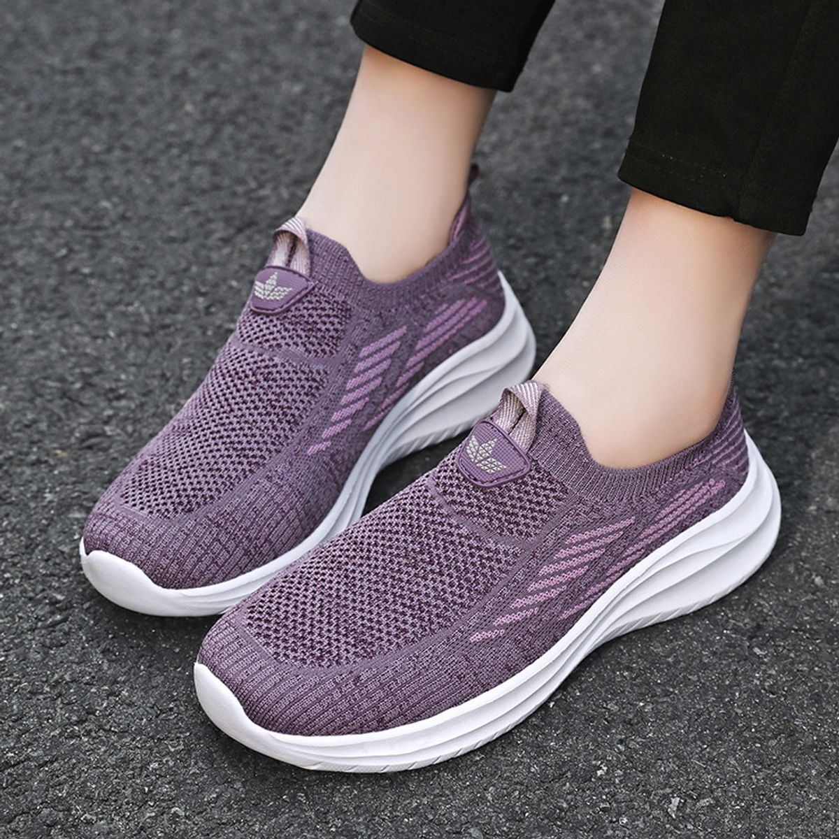TIOZONEY - Zapatillas casuales para Mujer - Morado