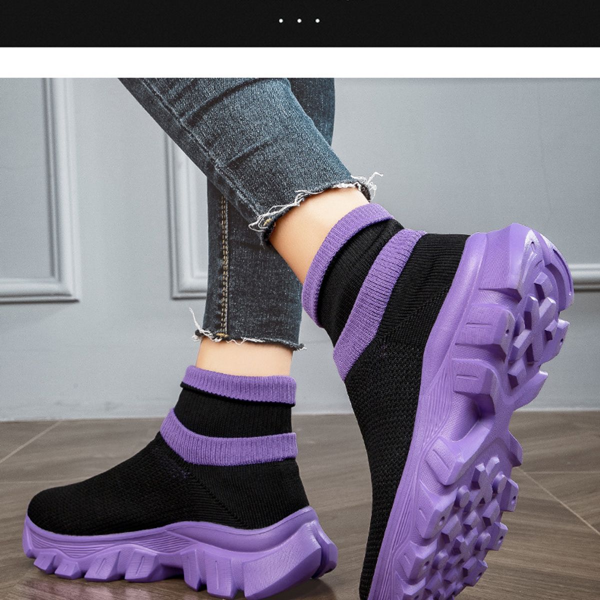 TIOZONEY - Zapatillas casuales para Mujer - Morado.