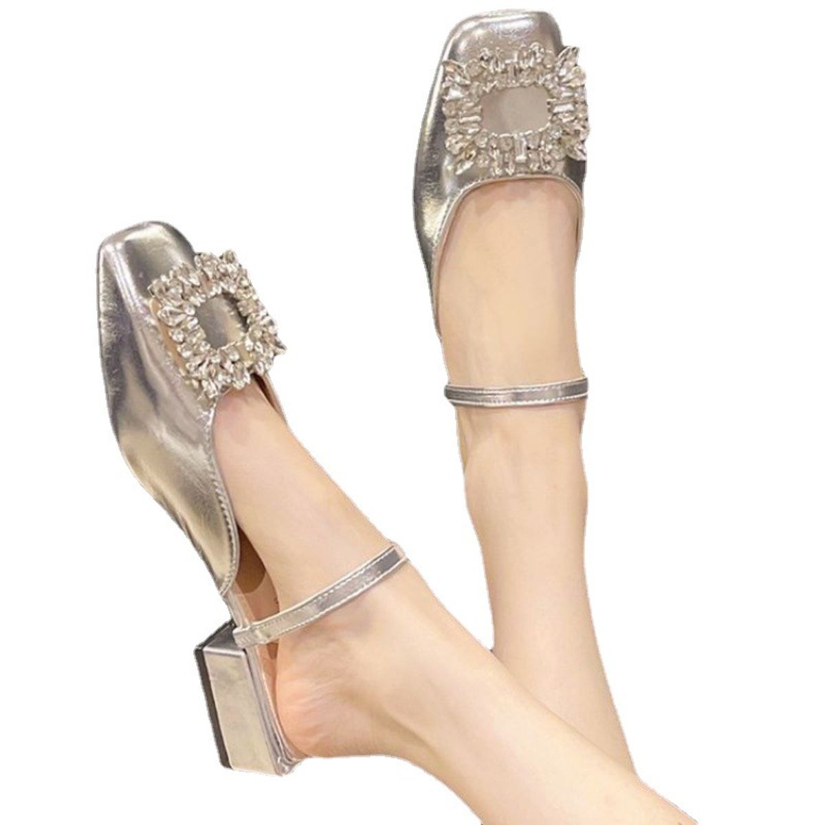 TIOZONEY - Sandalias Mujer con Diamantes