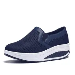 TIOZONEY - Zapatillas casuales para Mujer -Azul.