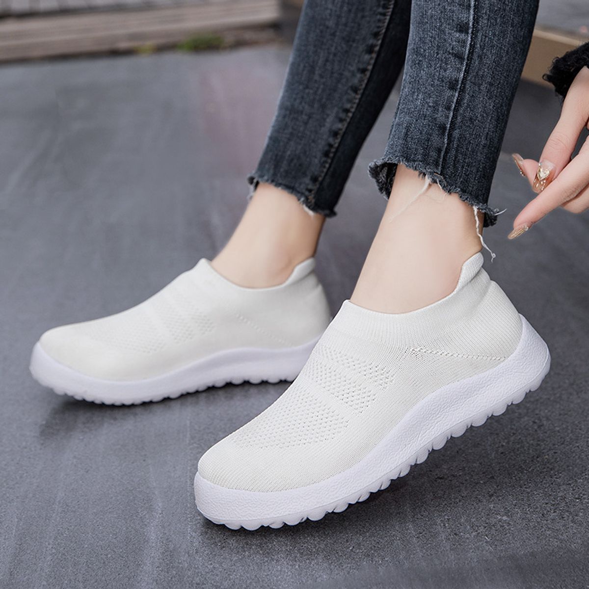 TIOZONEY - Zapatillas casuales para Mujer - Blanco