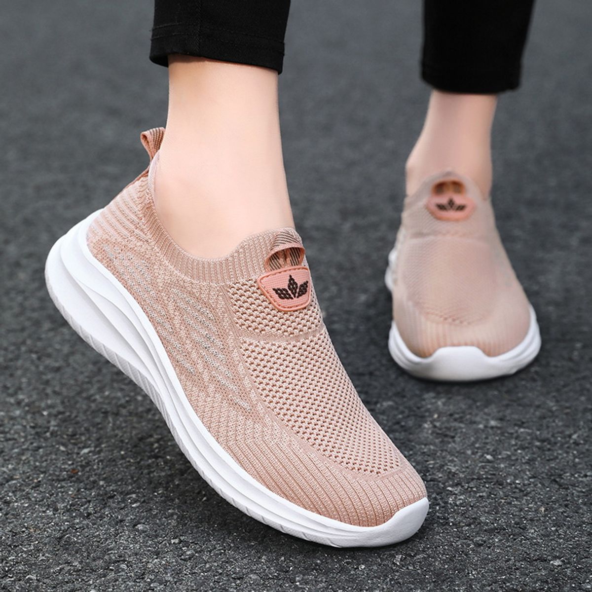 TIOZONEY - Zapatillas casuales para Mujer - Rosa