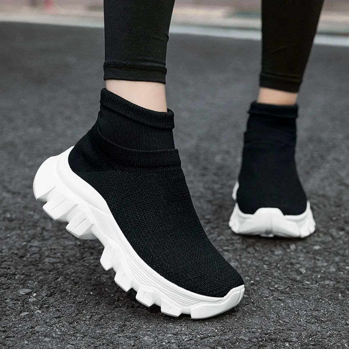 TIOZONEY - Zapatillas casuales para Mujer - Negro