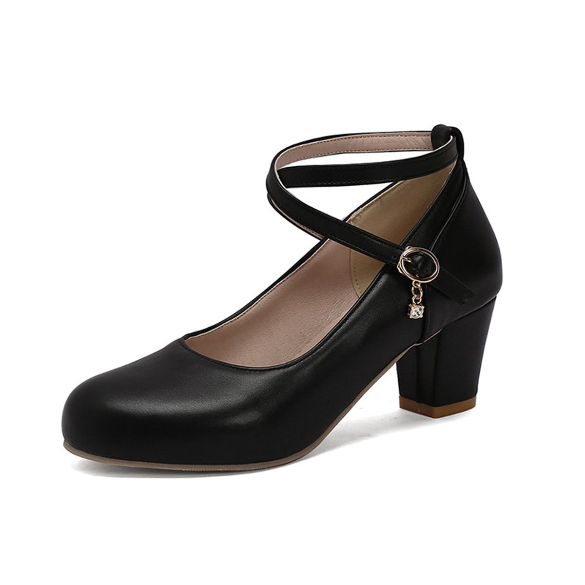 TIOZONEY - Zapatos de tacón grueso para mujer.