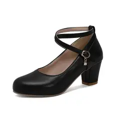 TIOZONEY - Zapatos de tacón grueso para mujer.