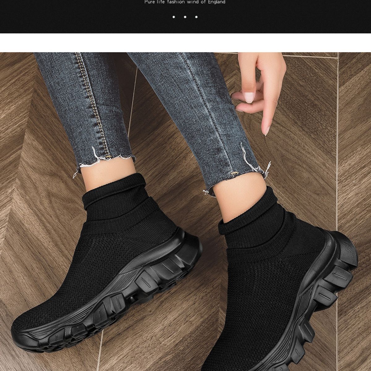 TIOZONEY - Zapatillas casuales para Mujer - Negro