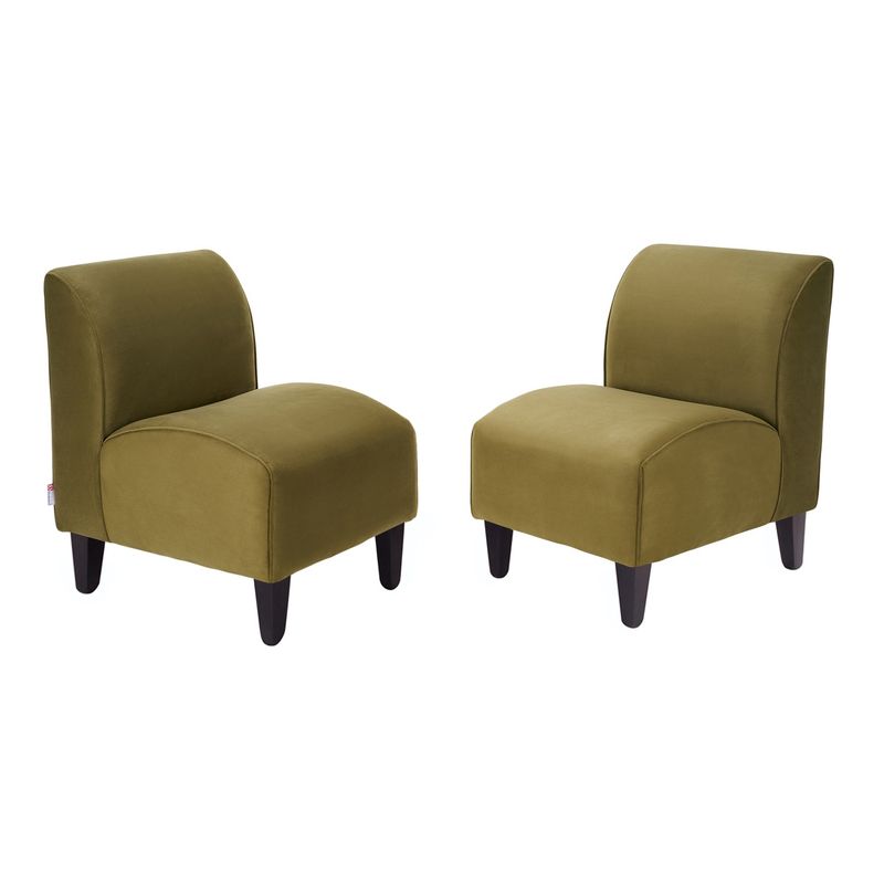 BODEVIR - Set 2 Poltronas Soft Felpa 00 Verde Musgo