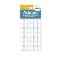ADETEC - Etiqueta Rectangular Manual 11x17 Mm 450 Unds