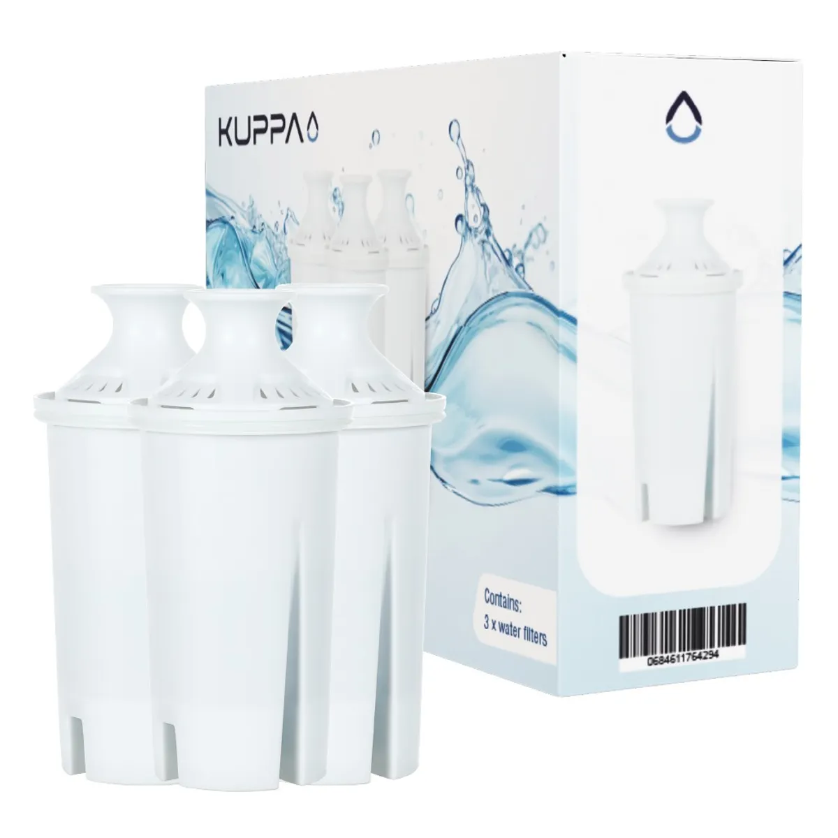 KUPPA - Set 3 Filtros Jarro Agua Kuppa