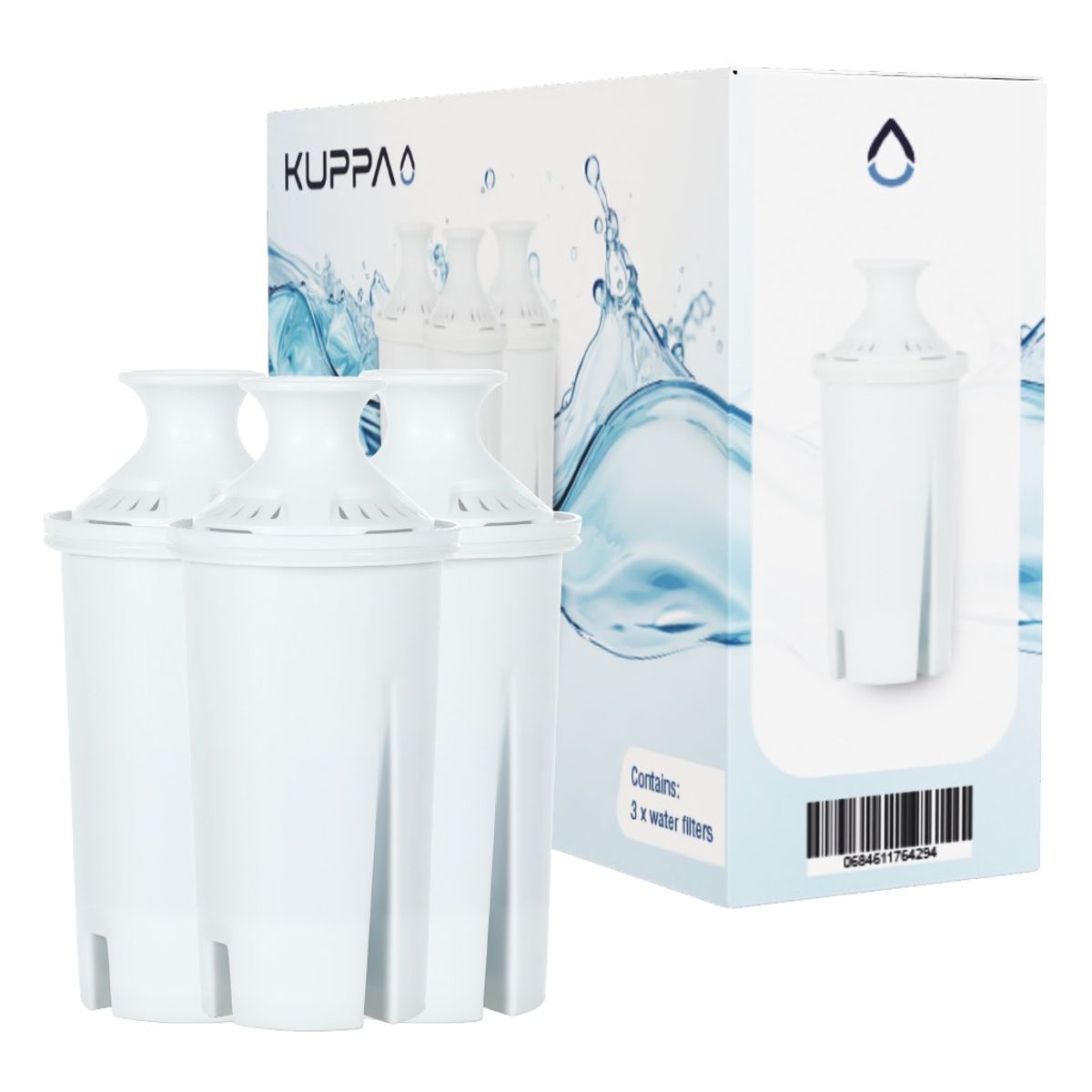 KUPPA - Set 3 Filtros Jarro Agua Kuppa