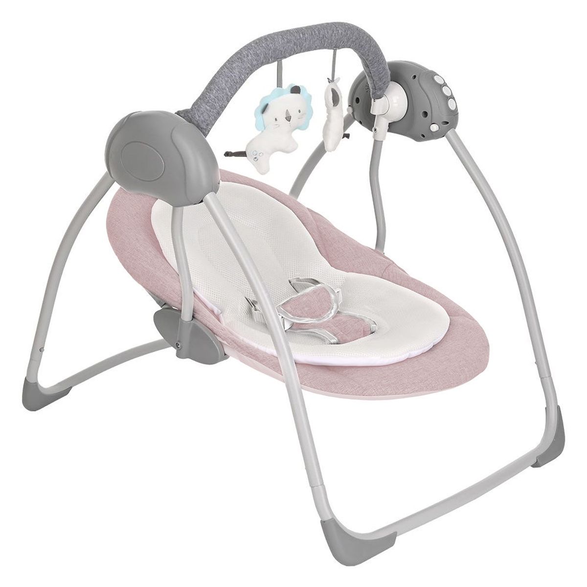 BBQOOL - Silla Nido Columpio Electrónica Swing Rosado