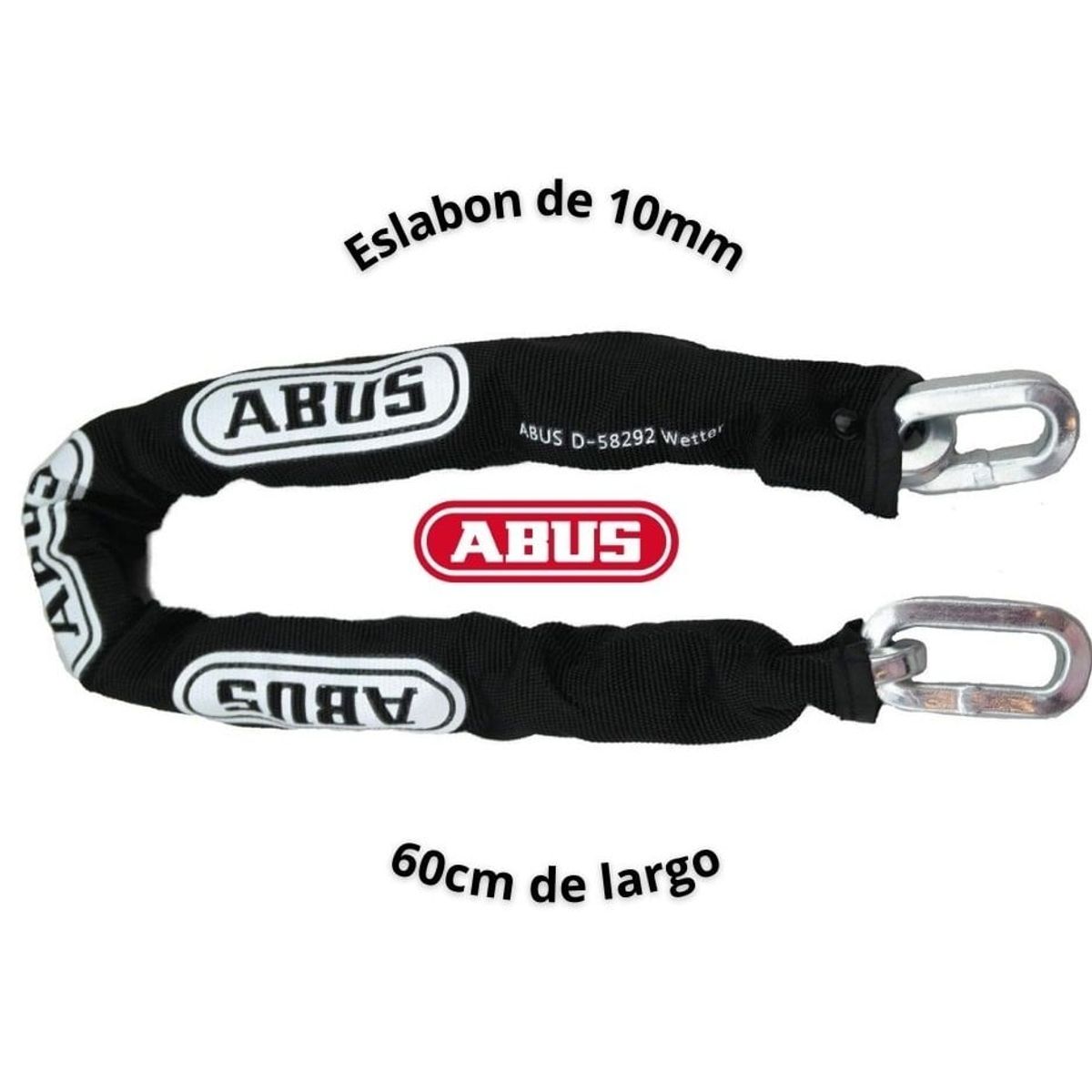 ABUS - Cadena Acero Serie 10KS 60cm Endurecido Alta Seguridad