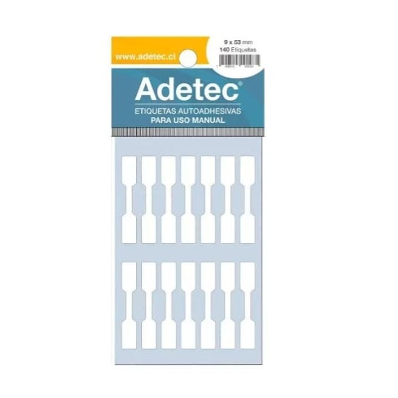ADETEC - Etiquetas Autoadhesivas Para Joyas 9x53mm 140unds Adetec