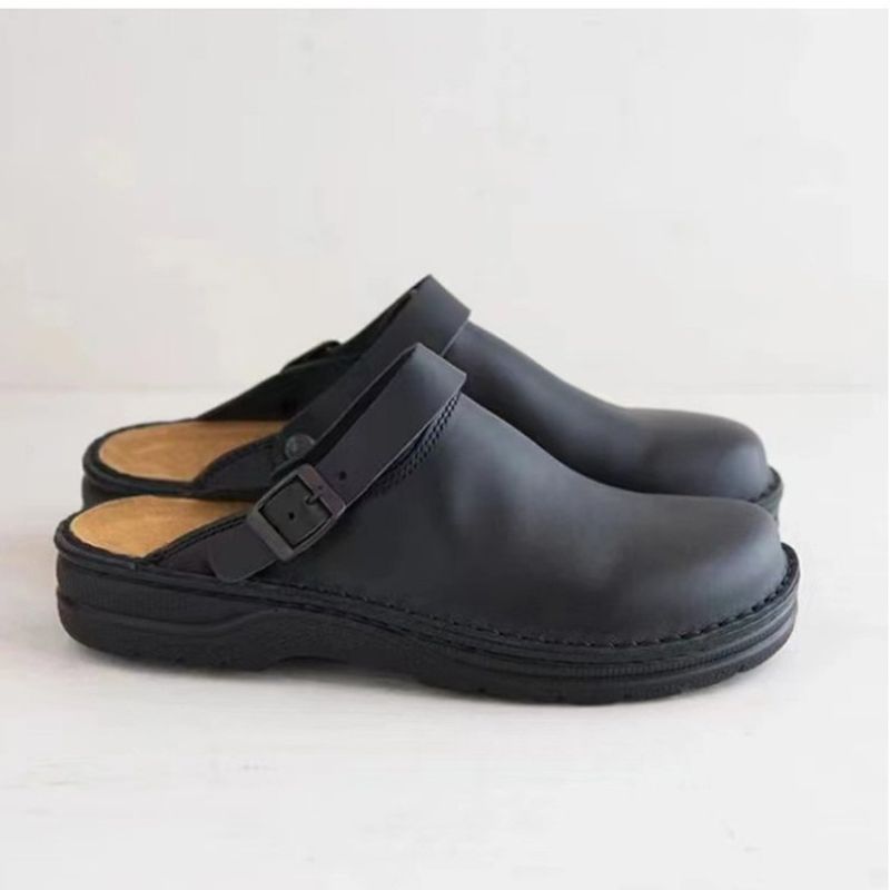 TIOZONEY - Sandalia Hombre Negro.