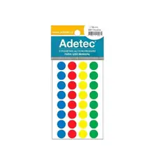 ADETEC - Etiqueta Manual Circular Colores 1.5cm 224 Unds