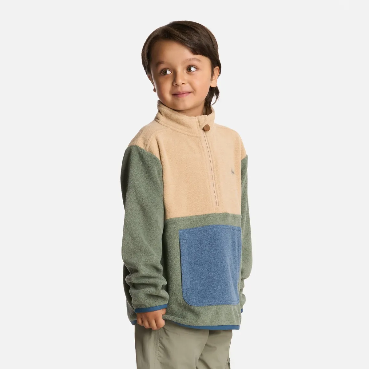 LIPPI - Polar Niño Forest 14 Zip Sweatshirt Jade Oscuro Lippi