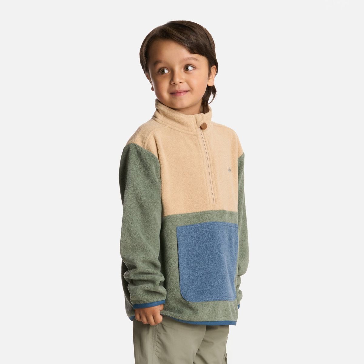 LIPPI - Polar Niño Forest 14 Zip Sweatshirt Jade Oscuro Lippi