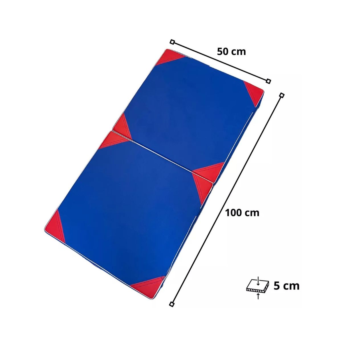 GENERICO - Colchoneta Deportiva Plegable Tela Lona Oxford 100x50x5cm